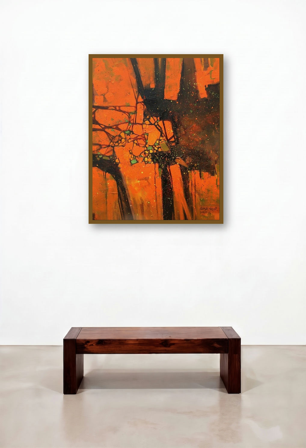 Untitled 13 (The Cosmic Dance) by artist Sagar Bondre displayed in a Transitional Foyer