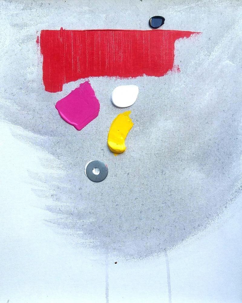 Abstract acrylic painting titled 'Untitled 13', 18x12 inches, by artist Ashvini Vidhate on Canvas