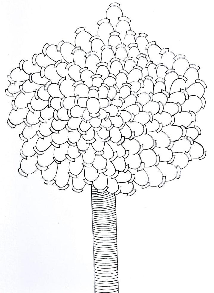 contemporary mixed media drawing titled 'Untitled 13', 17x12 inches, by artist Krishnaprakash Vasant Martand on Canson Paper