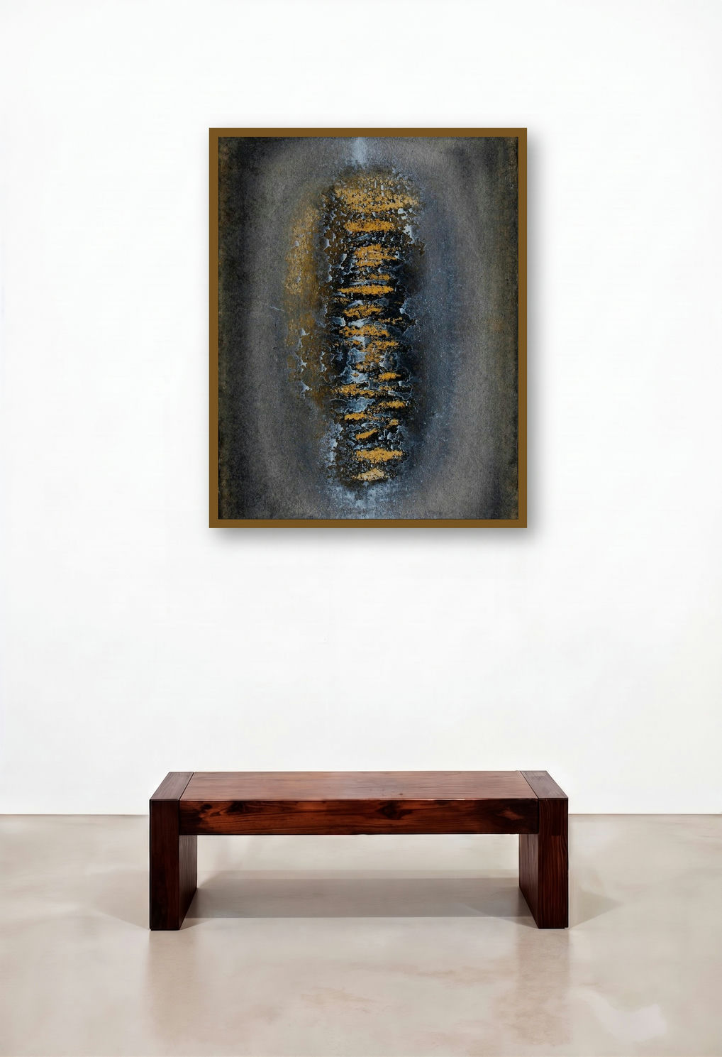 Untitled 13 (The Ascent) by artist Rupesh Pawar displayed in a Classic Bedroom