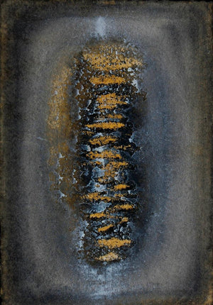 Abstract mixed media painting titled 'Untitled 13', 8x6 inches, by artist Rupesh Pawar on Paper