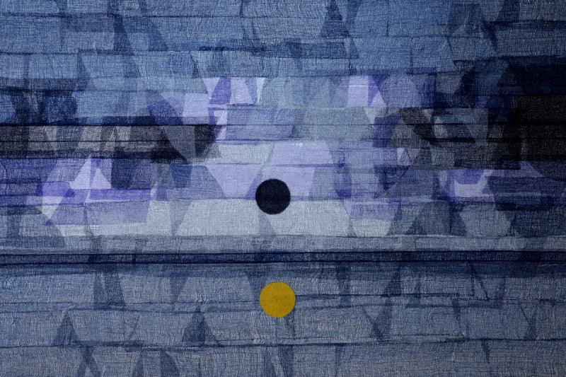 Abstract mixed media painting titled 'Untitled 130', 48x72 inches, by artist Vivek Nimbolkar on Canvas