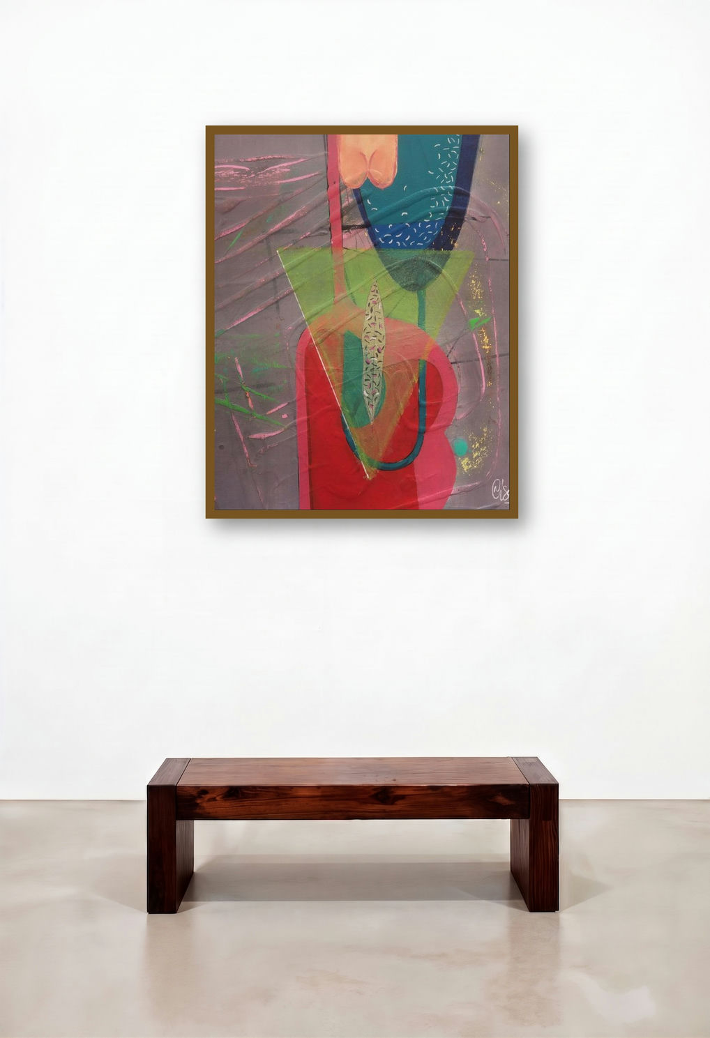 Untitled 135 (Hidden Depths) by artist Narendra Jatav displayed in a Eclectic Home Office