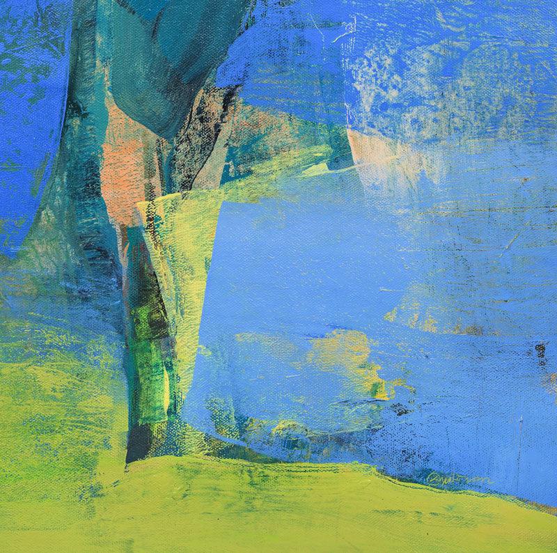 Abstract acrylic painting titled 'Untitled 135', 12x12 inches, by artist Siddhesh Rane on Canvas