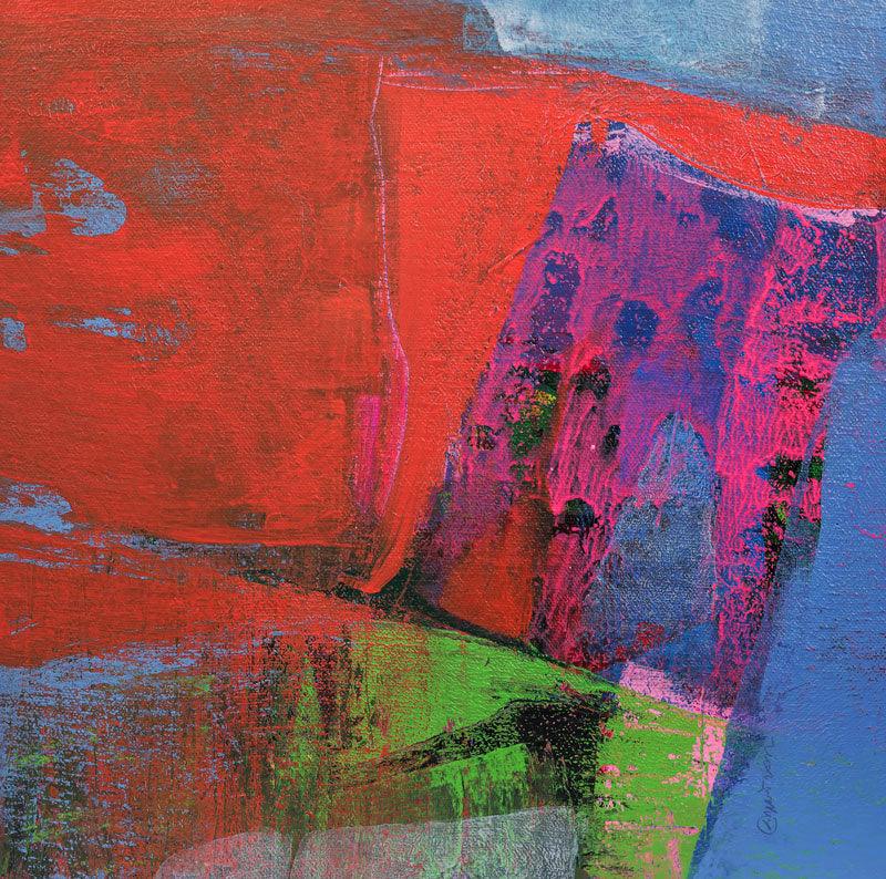 Abstract acrylic painting titled 'Untitled 137', 12x12 inches, by artist Siddhesh Rane on Canvas