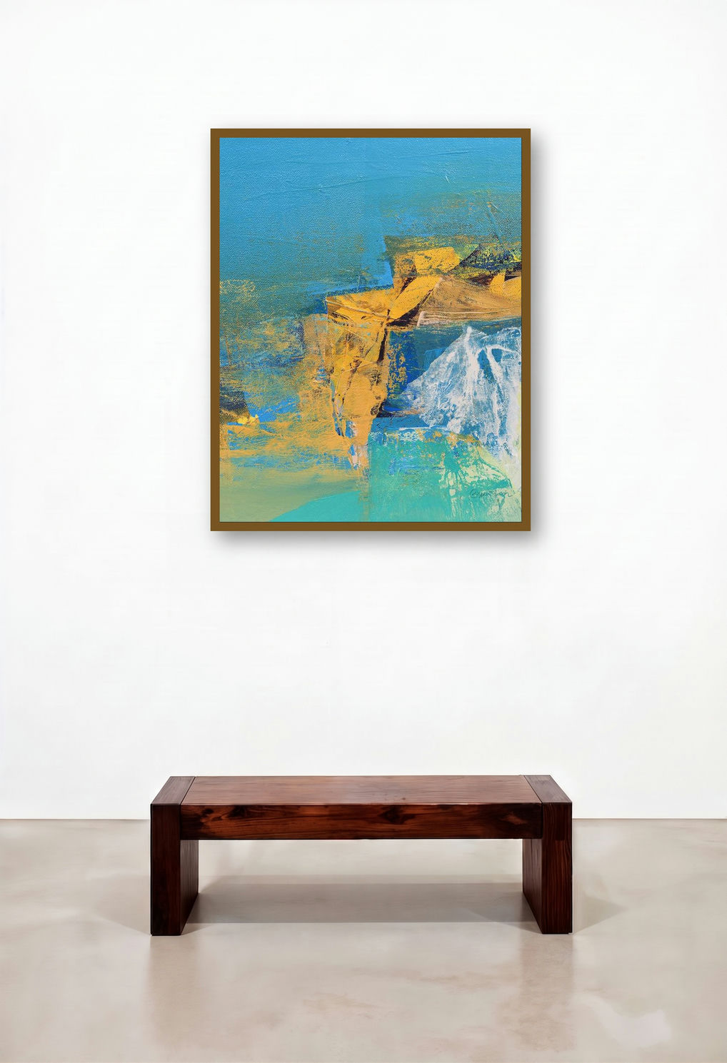 Untitled 138 by artist Siddhesh Rane displayed in a Art Deco Executive Office