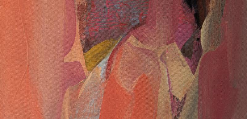 Abstract acrylic painting titled 'Untitled 139', 8x16 inches, by artist Siddhesh Rane on Canvas