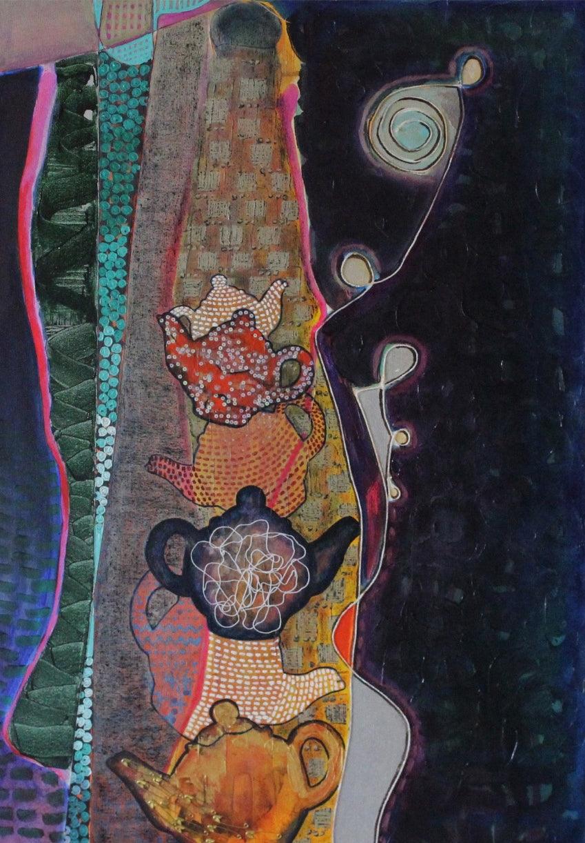 Still-life acrylic painting titled 'Untitled 14', 36x24 inches, by artist Sangeeta Singh on Canvas