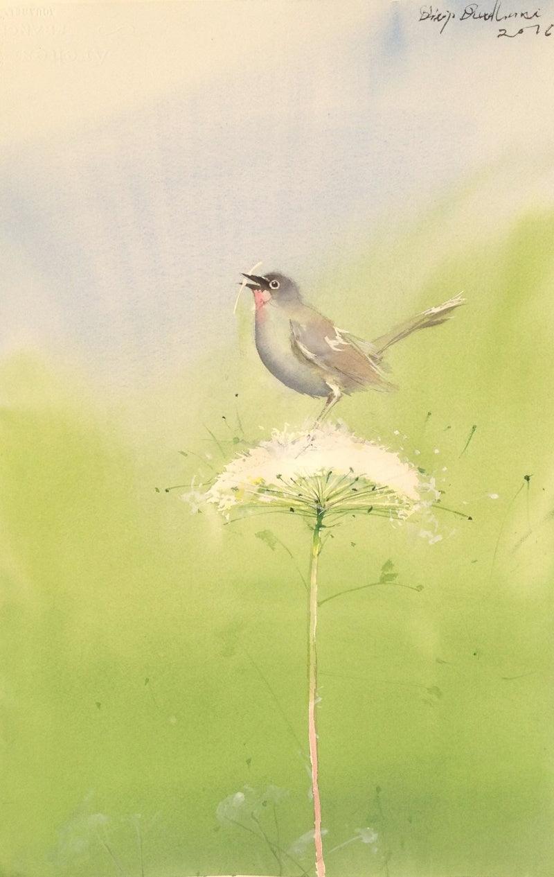 Animals watercolor painting titled 'Untitled 14', 21x14 inches, by artist Dilip Dudhane on Paper