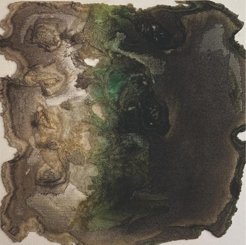 Abstract mixed media painting titled 'Untitled 14', 8x8 inches, by artist Shilpa Nikam on Paper Board