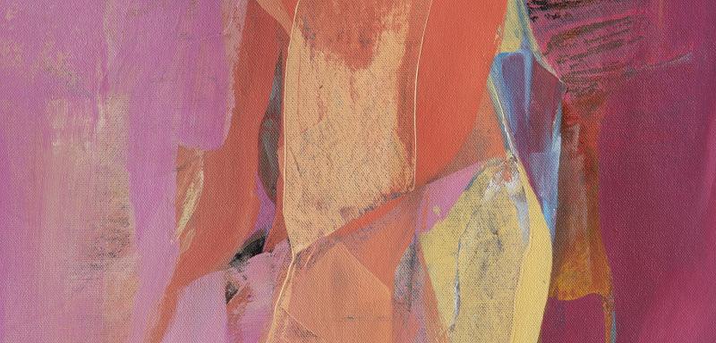 Abstract acrylic painting titled 'Untitled 140', 8x16 inches, by artist Siddhesh Rane on Canvas