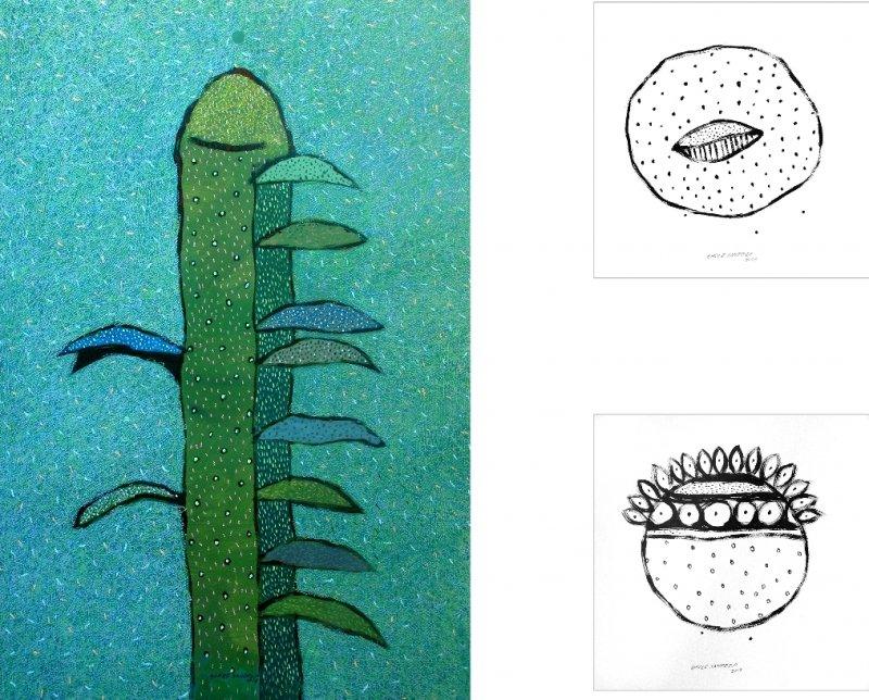 Erotic mixed media titled 'Untitled 15', 30x35 inches, by artist Sandeep Ghule on Paper