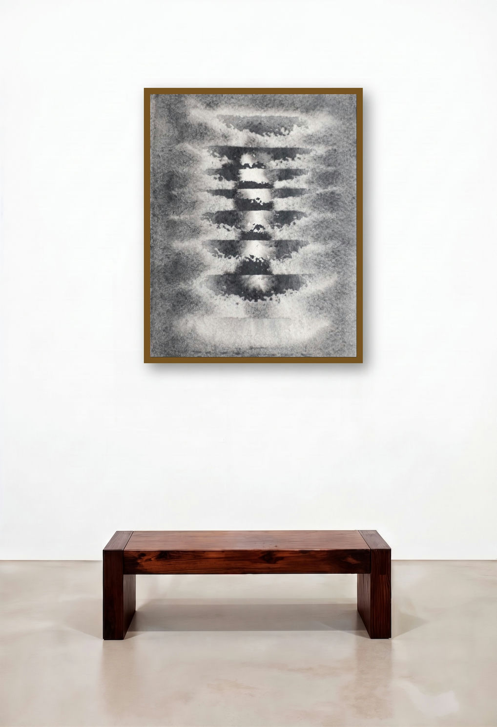 Untitled 15 (Dawn) by artist Rupesh Pawar displayed in a Scandinavian Library