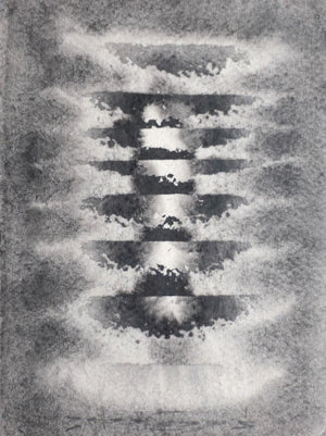 Abstract mixed media painting titled 'Untitled 15', 8x6 inches, by artist Rupesh Pawar on Paper