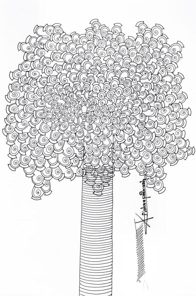 contemporary mixed media drawing titled 'Untitled 16', 17x12 inches, by artist Krishnaprakash Vasant Martand on Canson Paper