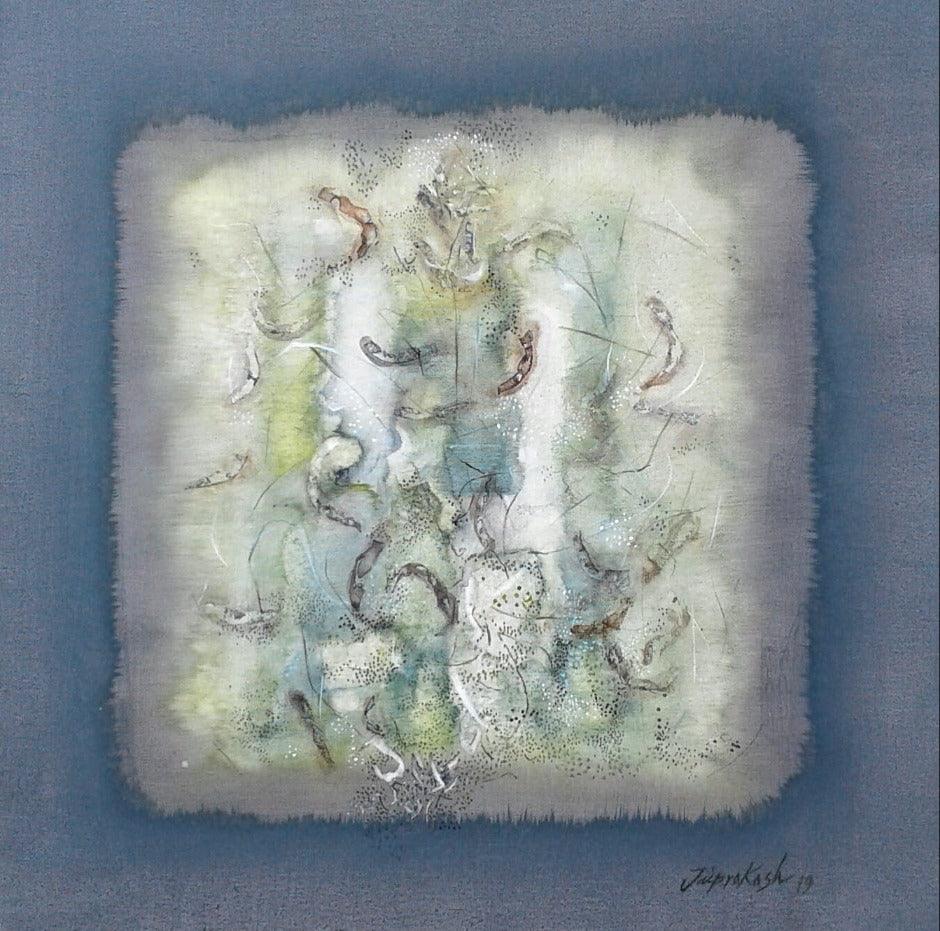 Abstract acrylic painting titled 'Untitled 16', 24x24 inches, by artist Jai Chouhan on Canvas