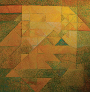 Abstract acrylic painting titled 'Untitled 16', 48x48 inches, by artist Mansi Palshikar on Canvas