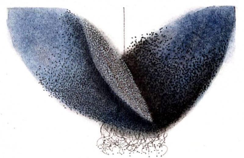 Abstract soft pastel drawing titled 'Untitled 16', 6x8 inches, by artist Trapti Porwal on Canson Sheet