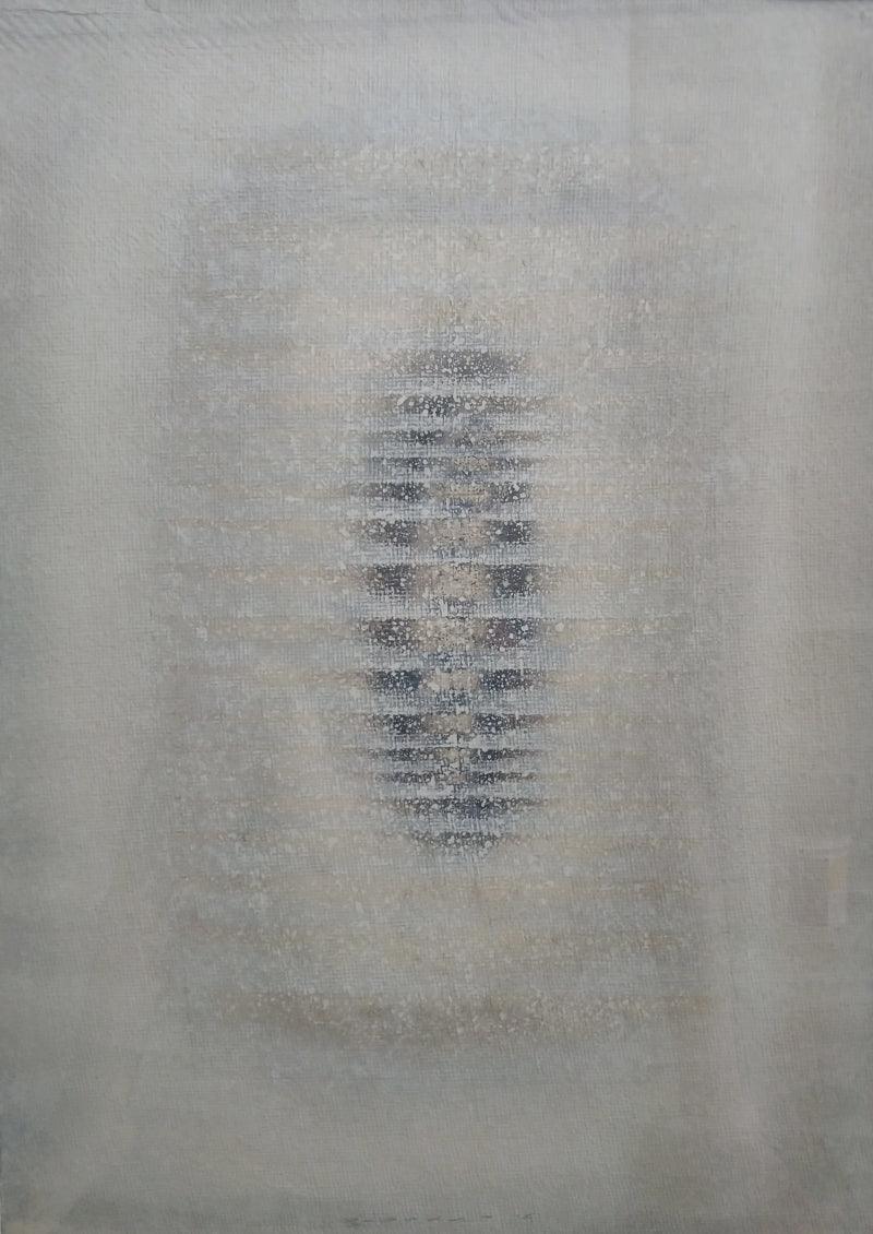 Abstract mixed media painting titled 'Untitled 17', 29x22 inches, by artist Rupesh Pawar on Paper