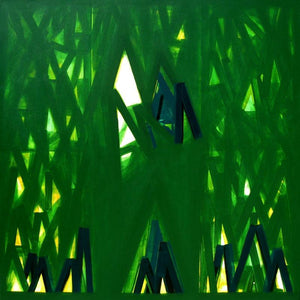 Abstract acrylic painting titled 'Untitled 17', 48x48 inches, by artist Ramesh Anand on Canvas