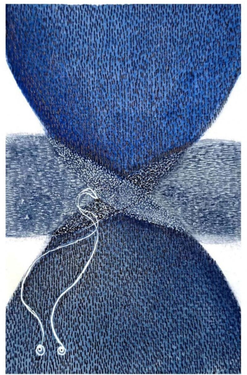 Abstract soft pastel drawing titled 'Untitled 18', 8x6 inches, by artist Trapti Porwal on Canson Sheet