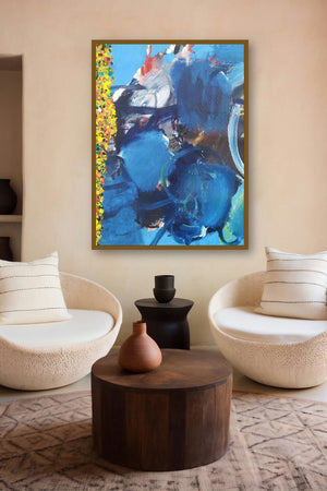 Untitled 19 (Blue Abyss) by artist Vidya Sagar Singh displayed in a Curated gallery