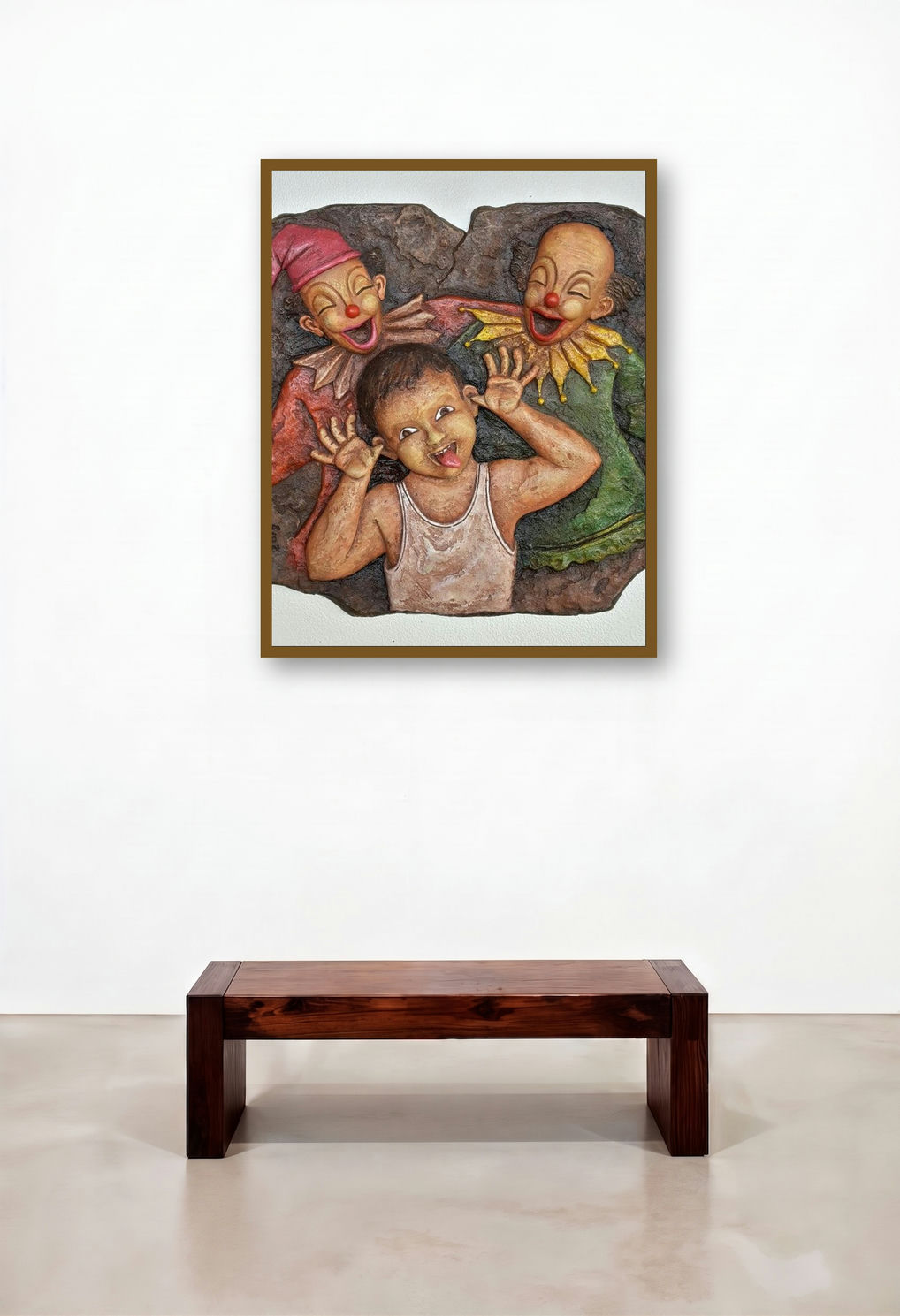 Untitled 2 by artist Shashikant Charbe displayed in a Eclectic Reception Area