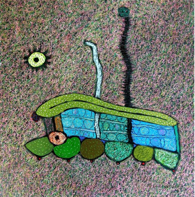 Erotic mixed media titled 'Untitled 2', 16x16 inches, by artist Sandeep Ghule on Paper