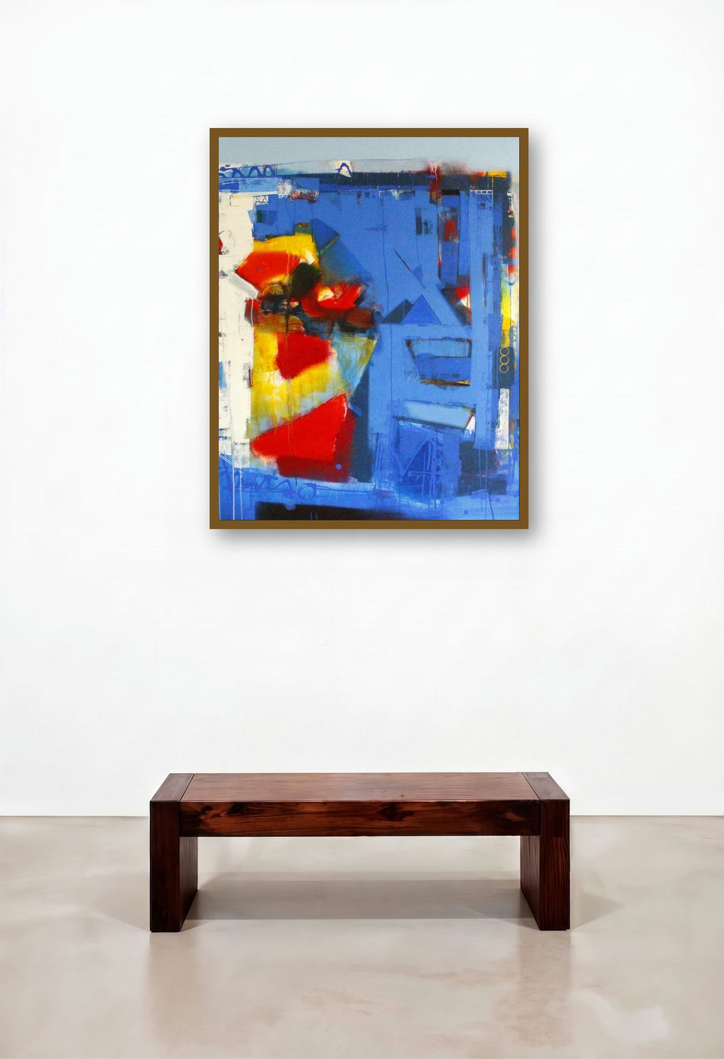 Untitled 2 by artist Sachin Pakhale displayed in a Japandi Bedroom