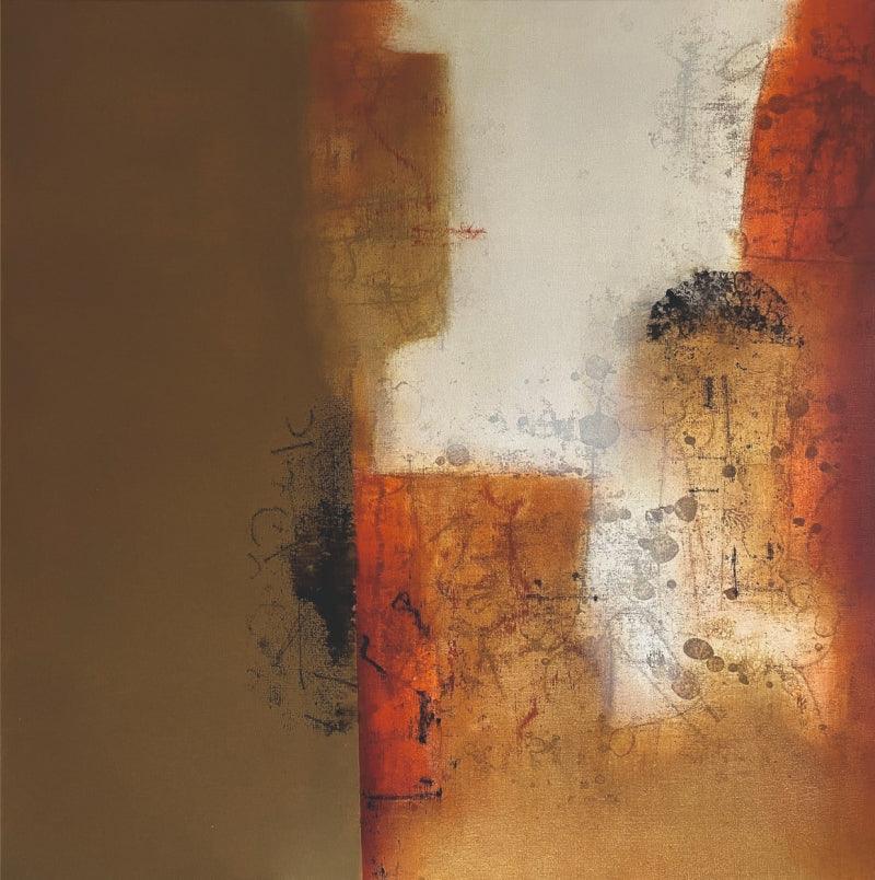 Abstract acrylic painting titled 'Untitled 2', 36x36 inches, by artist Shilpa Nikam on Canvas