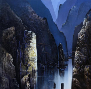 Landscape acrylic painting titled 'Untitled 2', 48x48 inches, by artist Nagesh Hankare on Canvas