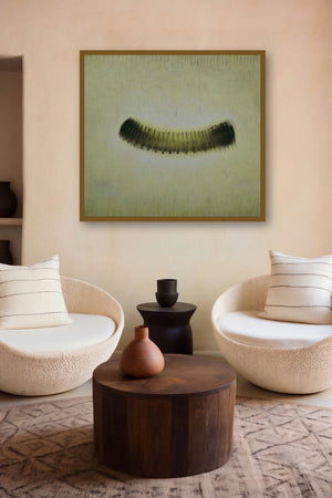 Untitled 2 (The Caterpillar's Journey) by artist Promod Gaikwad displayed in a Museum Style gallery