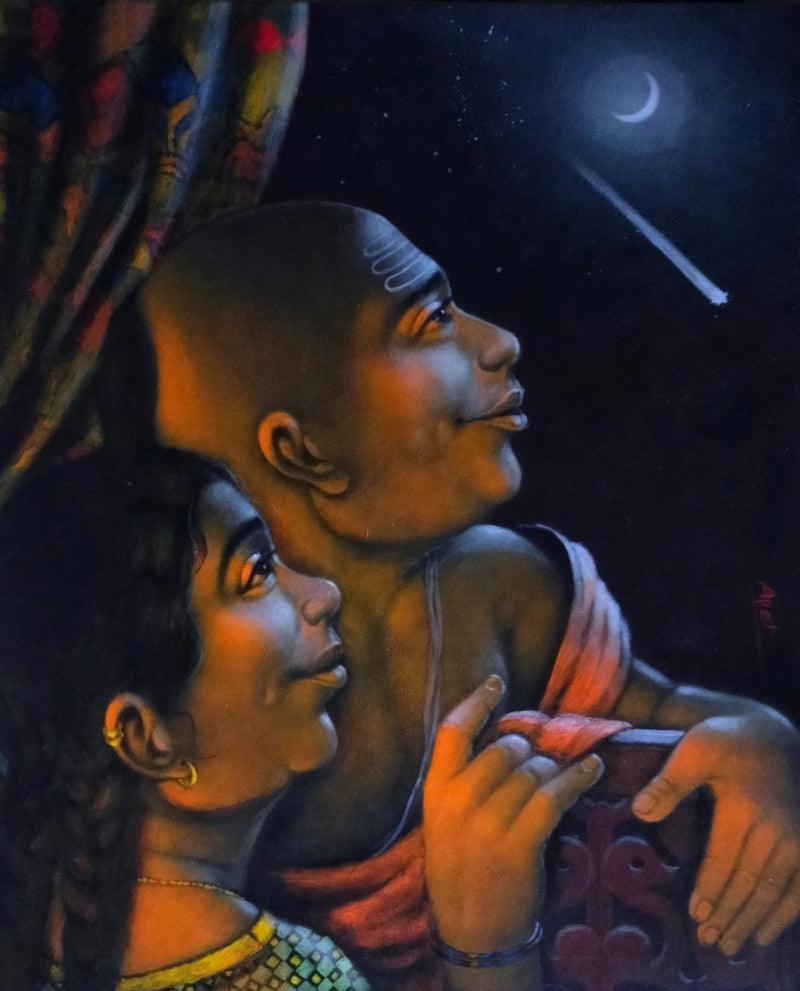 Figurative acrylic painting titled 'Untitled 2', 24x20 inches, by artist Apet Pramod on Canvas