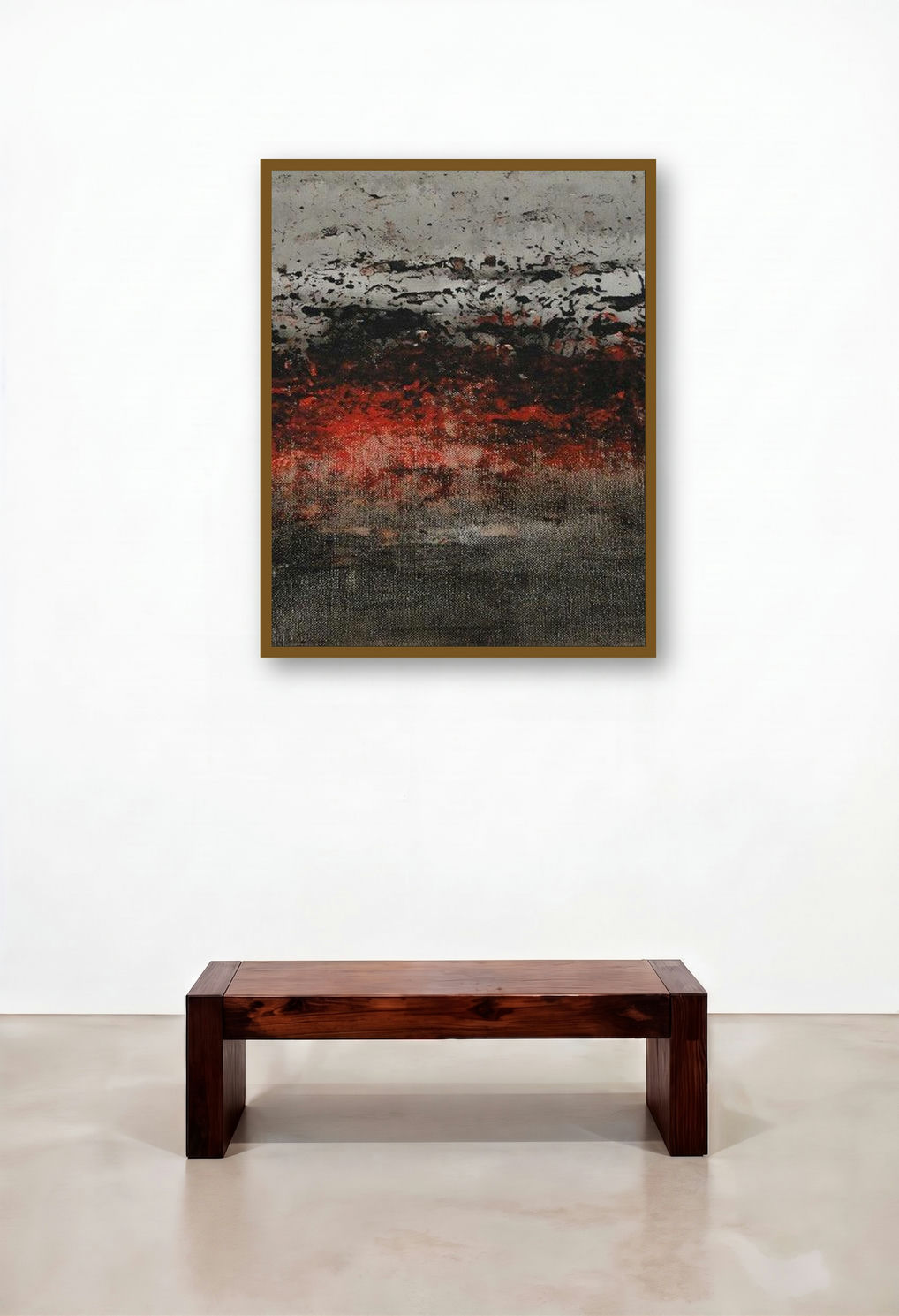 Untitled 2 (Abstract Landscape in Red, Black, and Grey)