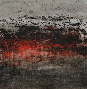 Abstract oil painting titled 'Untitled 2', 12x12 inches, by artist Vipta Kapadia on Canvas