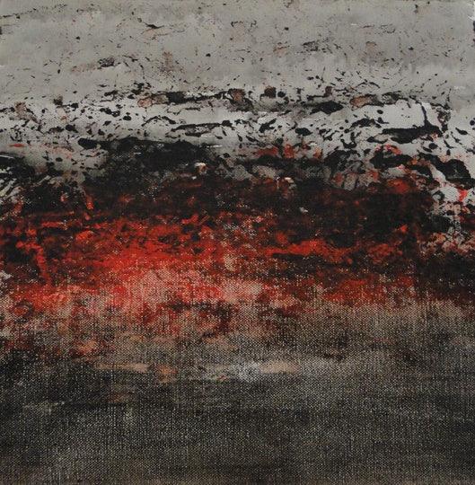 Abstract oil painting titled 'Untitled 2', 12x12 inches, by artist Vipta Kapadia on Canvas