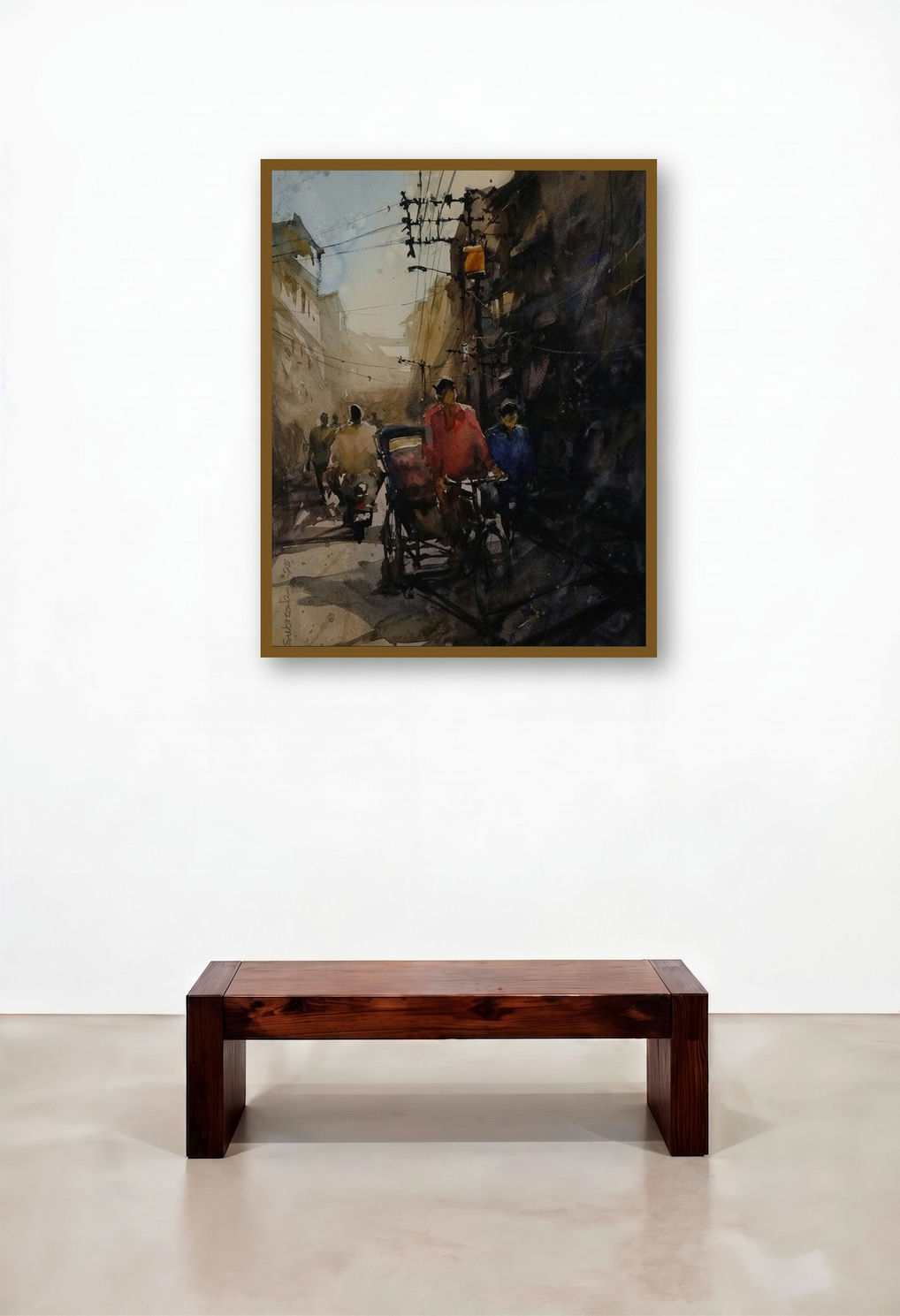 Untitled 2 by artist Subrata Malakar displayed in a Eclectic Reception Area