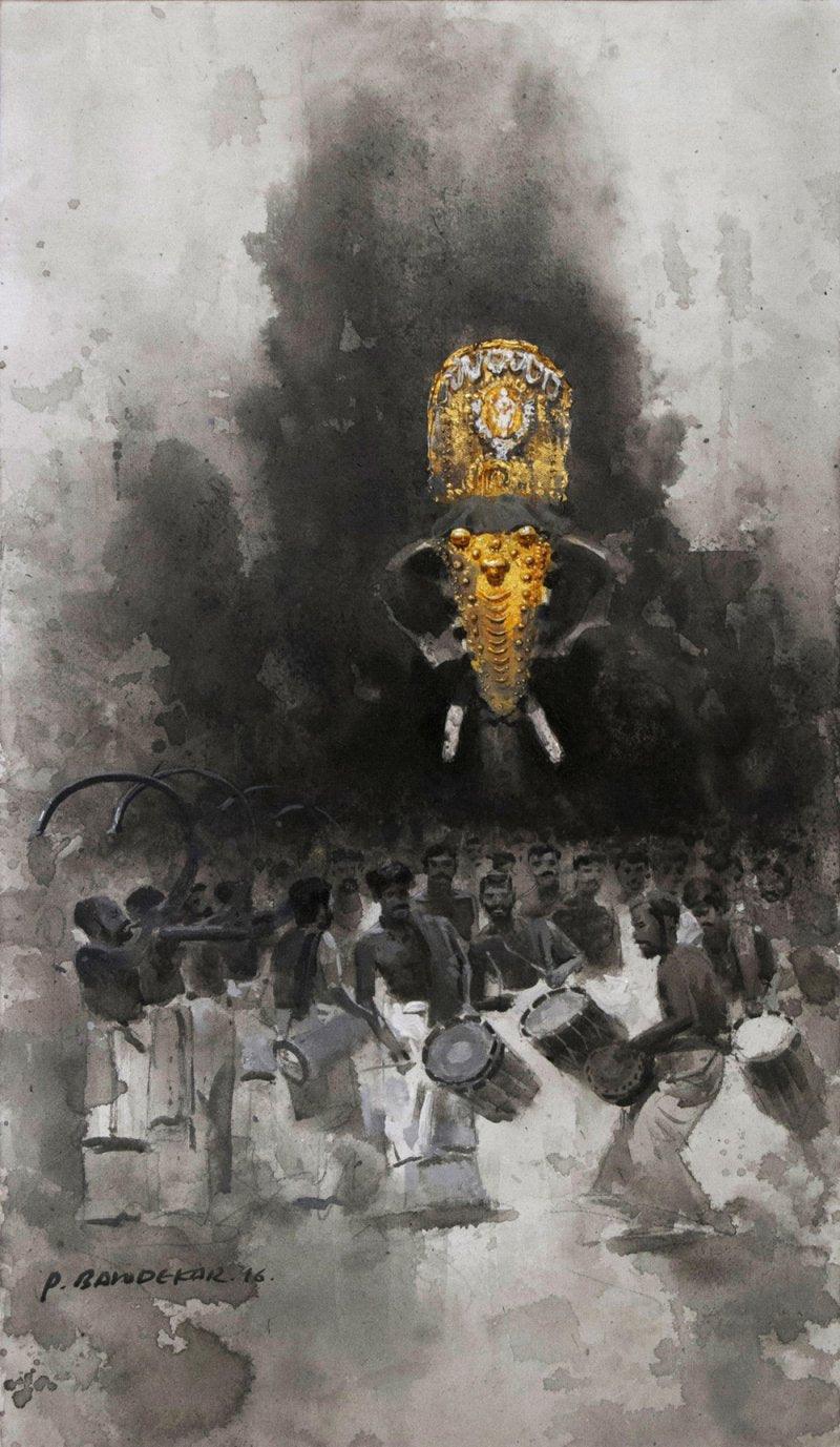 Animals acrylic painting titled 'Untitled 2', 18x36 inches, by artist Pankaj Bawdekar on Canvas