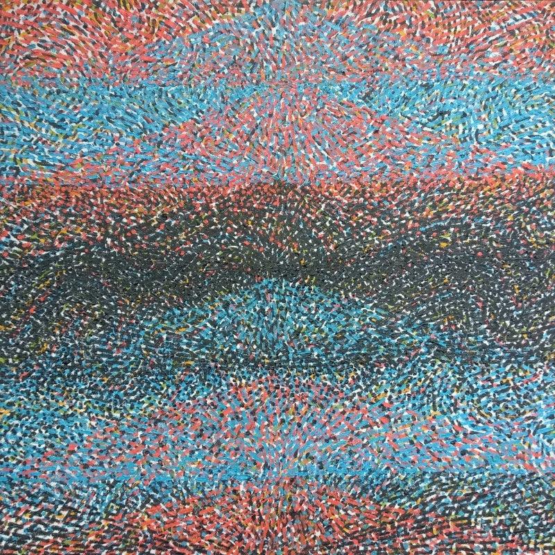 Abstract oil painting titled 'Untitled 2', 18x18 inches, by artist Amit Kshirsagar on Canvas