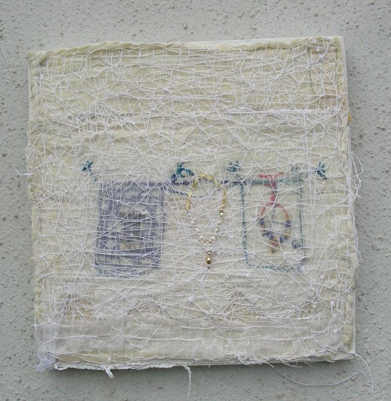 contemporary mixed media titled 'Untitled 2', 18x18 inches, by artist Smriti Dixit on Canvas