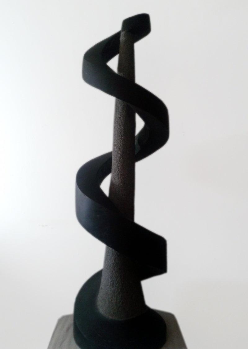 Abstract sculpture titled 'Untitled 2', 36x12x12 inches, by artist Hariram Phad on Black Basalt Stone