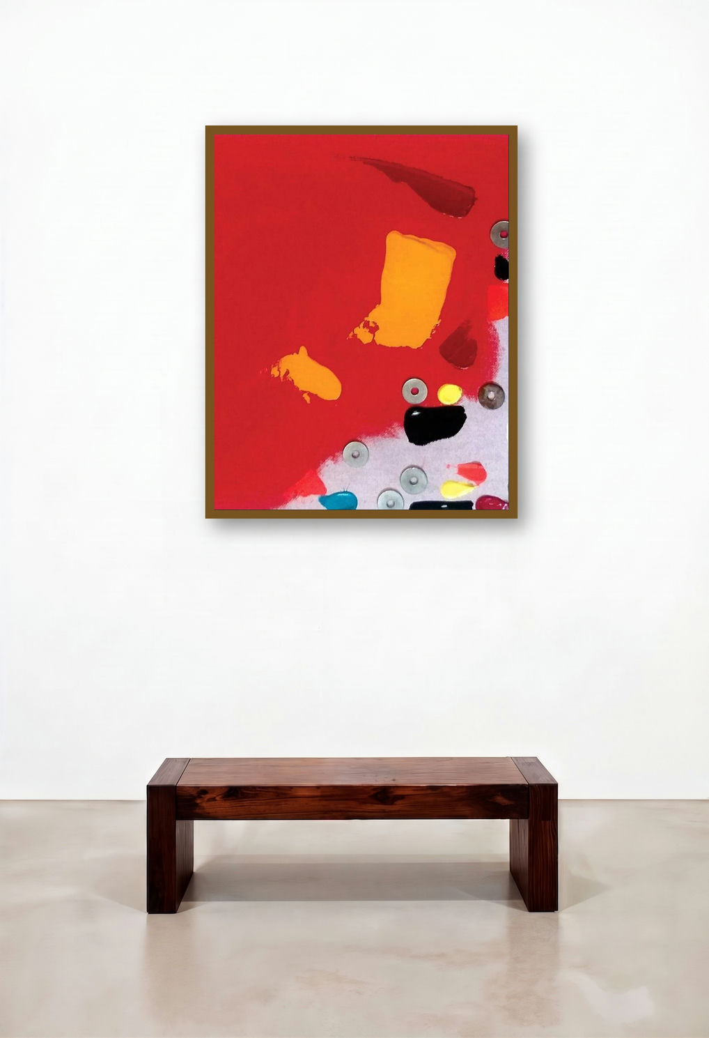 Untitled 2 (A Palette of Possibilities) by artist Ashvini Vidhate displayed in a Contemporary Foyer