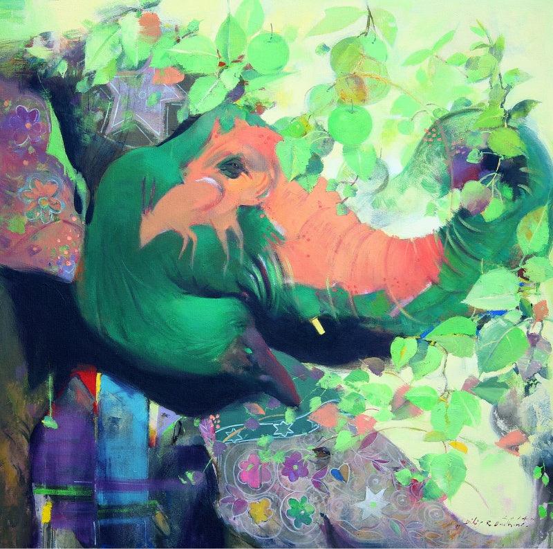 Animals acrylic painting titled 'Untitled 2', 39x39 inches, by artist Dilip Dudhane on Canvas