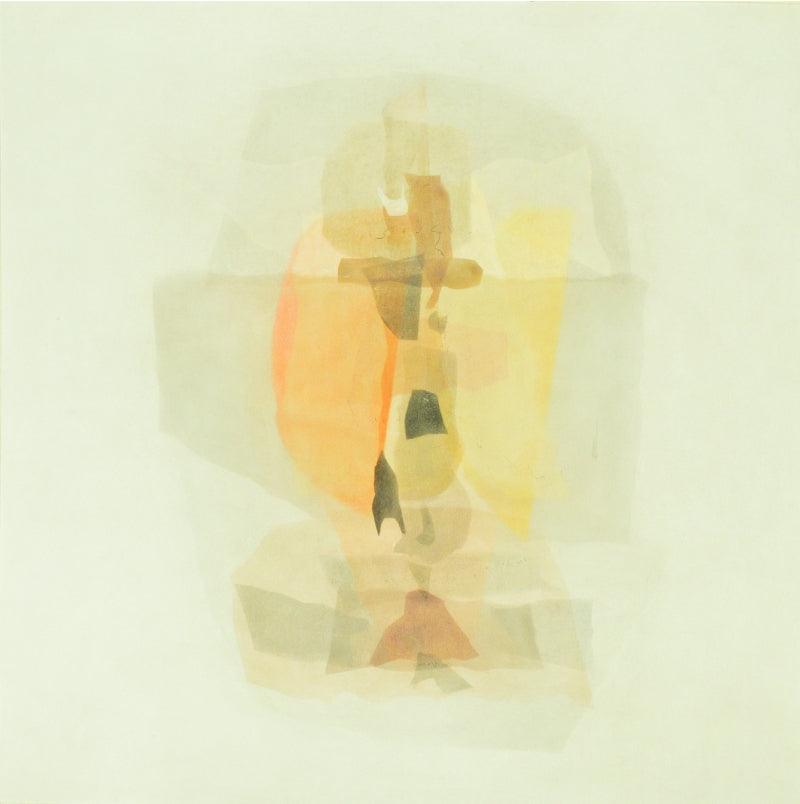 Abstract soft pastel drawing titled 'Untitled 2', 30x30 inches, by artist Jyotiprakash Sethy on Mount Paper