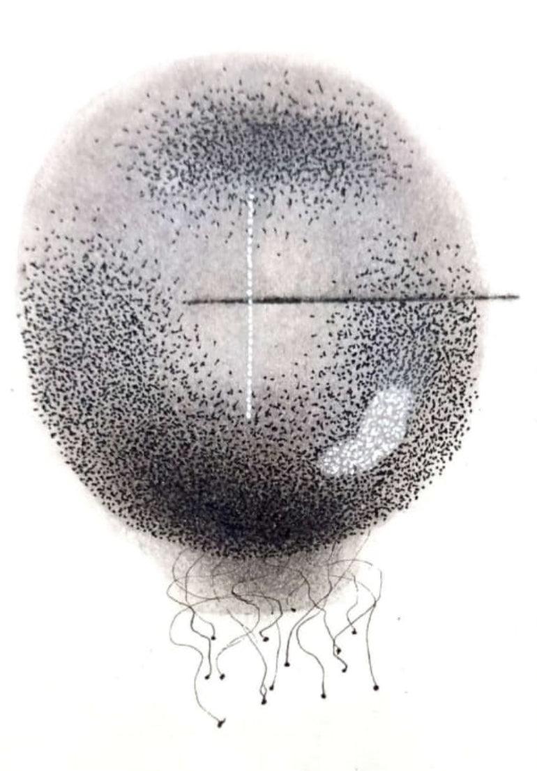 Abstract soft pastel drawing titled 'Untitled 2', 8x6 inches, by artist Trapti Porwal on Canson Sheet