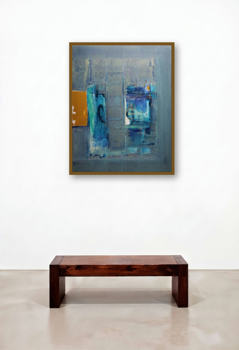 Untitled 2 (Urban Reflections) by artist Sharad Tarde displayed in a Modern Library