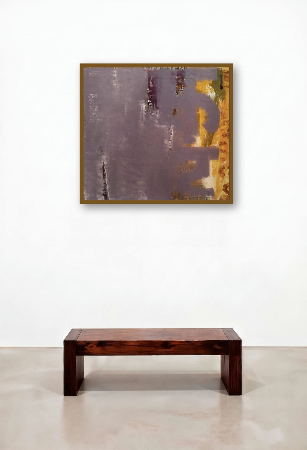 Untitled 2 (Layers of Memory) by artist Ashutosh Apte displayed in a Luxury Bedroom
