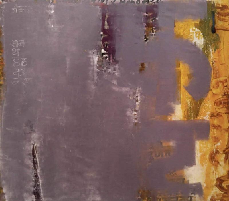 Abstract acrylic painting titled 'Untitled 2', 60x66 inches, by artist Ashutosh Apte on Canvas