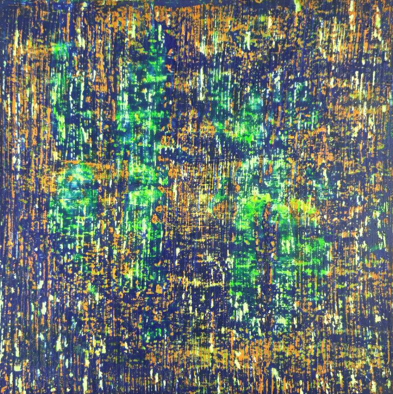 Abstract mixed media painting titled 'Untitled 2', 7x7 inches, by artist Priya Dhoot on Paper