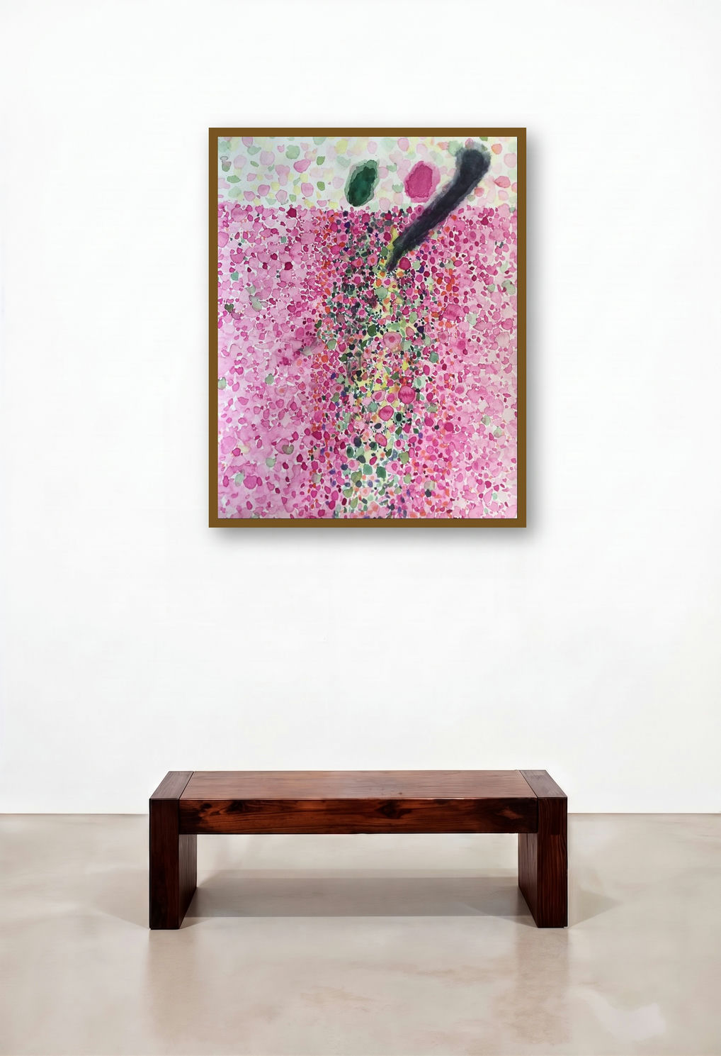 Untitled 2 (Pink Reverie) by artist Bhanu Prakash displayed in a Designer Bedroom